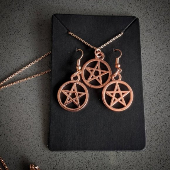 COPY - 7/$25 Rose gold pentacle earrings BNIP - Picture 3 of 3